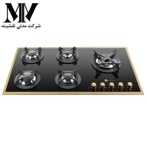 اجاق گاز شیشه ای درسا مدل DG2110-5R طلایی