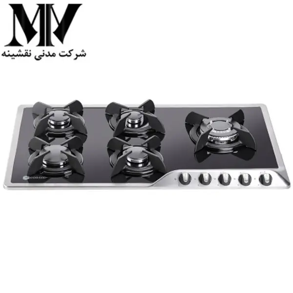 اجاق گاز استیل شیشه درسا مدل بیدار DG2301-5R