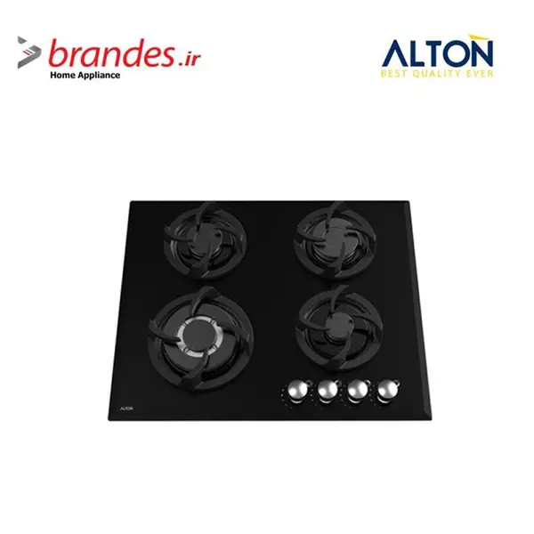 اجاق گاز صفحه ای آلتون مدل G401 شیشه 4 شعله Alton Glass Gas Hob With Burners