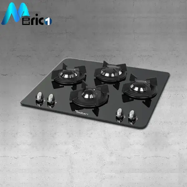 گاز رومیزی میلان کد G45 چهار شعله شیشه - 2