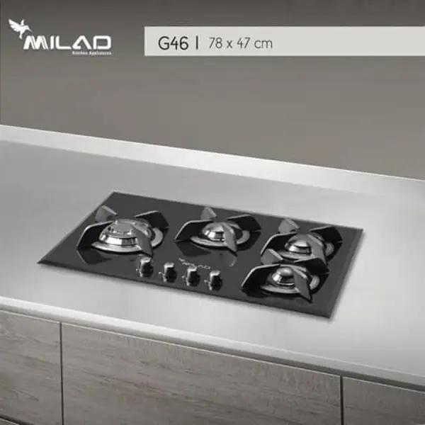 اجاق گاز شیشه ای مدل G48 میلان hob code g48 milan - 5