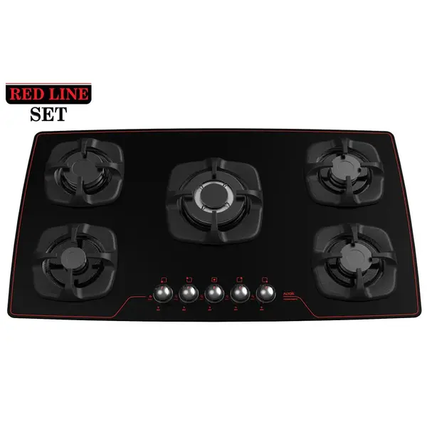 اجاق گاز صفحه ای آلتون مدل G512 شیشه 5 شعله Alton Glass Gas Hob With Burners - 5
