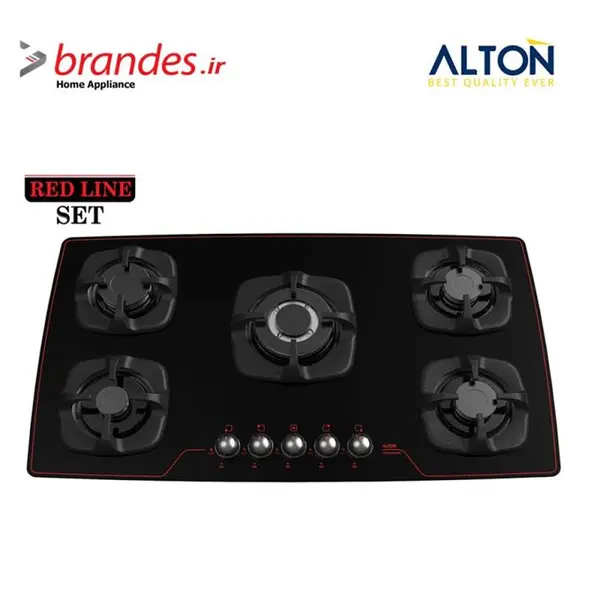 اجاق گاز صفحه ای آلتون مدل G512 شیشه 5 شعله Alton Glass Gas Hob With Burners - 3