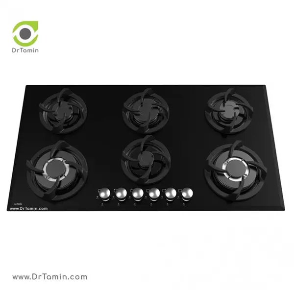 اجاق گاز صفحه ای آلتون مدل G601 شیشه 6 شعله Alton Glass Gas Hob With Burners - 2
