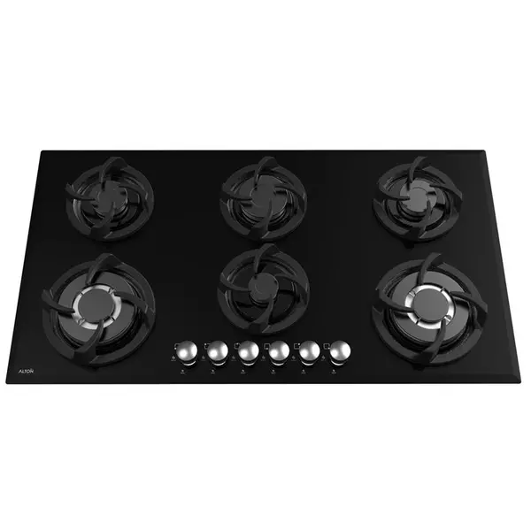 اجاق گاز صفحه ای آلتون مدل G601 شیشه 6 شعله Alton Glass Gas Hob With Burners - 4