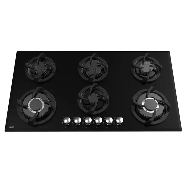 اجاق گاز صفحه ای آلتون مدل G601 شیشه 6 شعله Alton Glass Gas Hob With Burners - 5