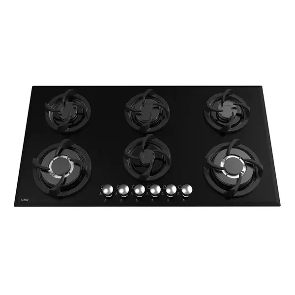 اجاق گاز صفحه ای آلتون مدل G601 شیشه 6 شعله Alton Glass Gas Hob With Burners