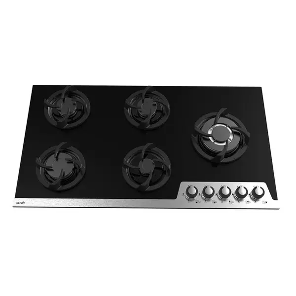 اجاق گاز صفحه ای آلتون مدل GS508 شیشه 5 شعله Alton Glass Gas Hob With Burners - 5