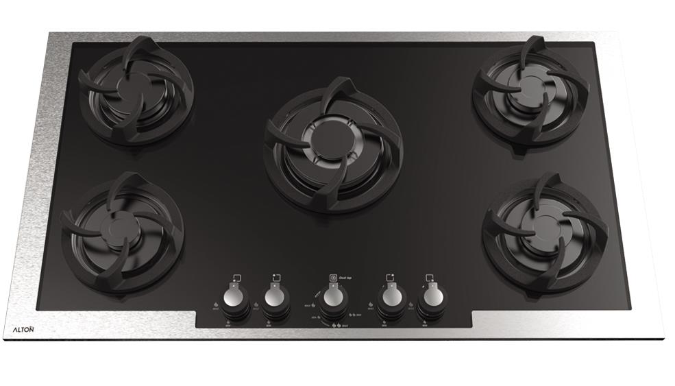 اجاق گاز صفحه ای آلتون مدل GS510 شیشه 5 شعله Alton Glass Gas Hob With Burners