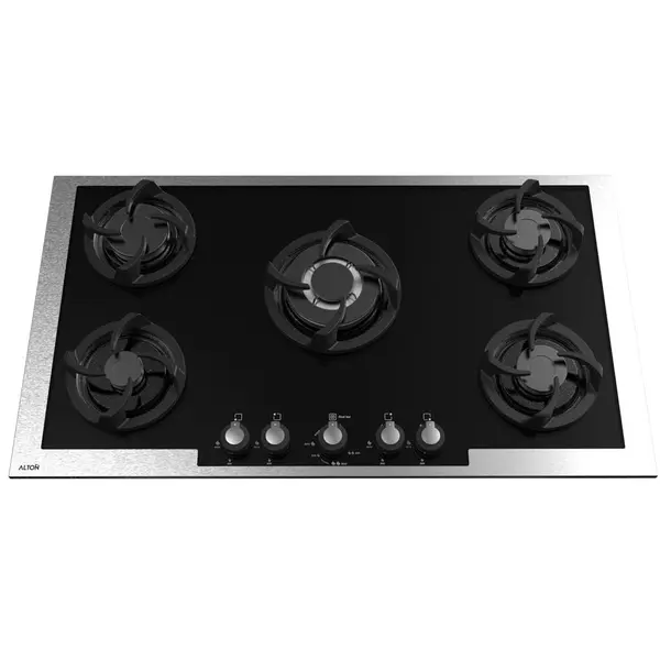 اجاق گاز صفحه ای آلتون مدل GS510 شیشه 5 شعله Alton Glass Gas Hob With Burners - 5