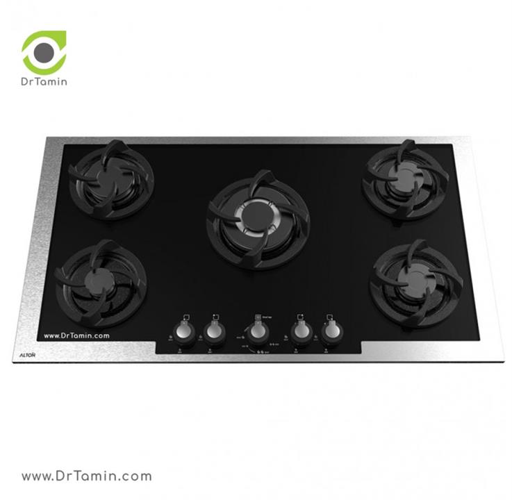 اجاق گاز صفحه ای آلتون مدل GS510 شیشه 5 شعله Alton Glass Gas Hob With Burners