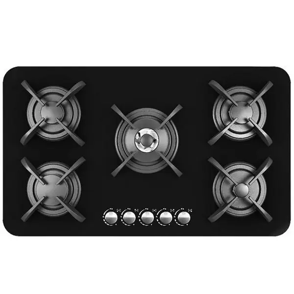 اجاق گاز صفحه ای شیشه کن مدل پاردیک مشکی Pardyc-B Can Glass Gas Hob
