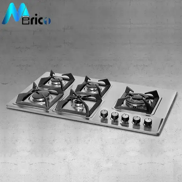 گاز رومیزی میلان کد S18 پنج شعله استیل - 2