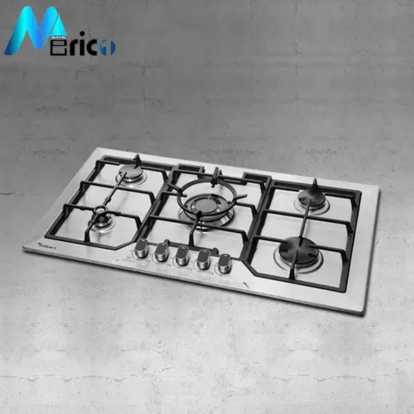 گاز رومیزی میلان کد S21 پنج شعله استیل - 2