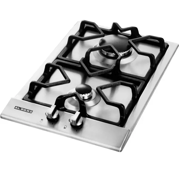 اجاق گاز صفحه ای استیل البرز کد S-2301 دو شعله اس