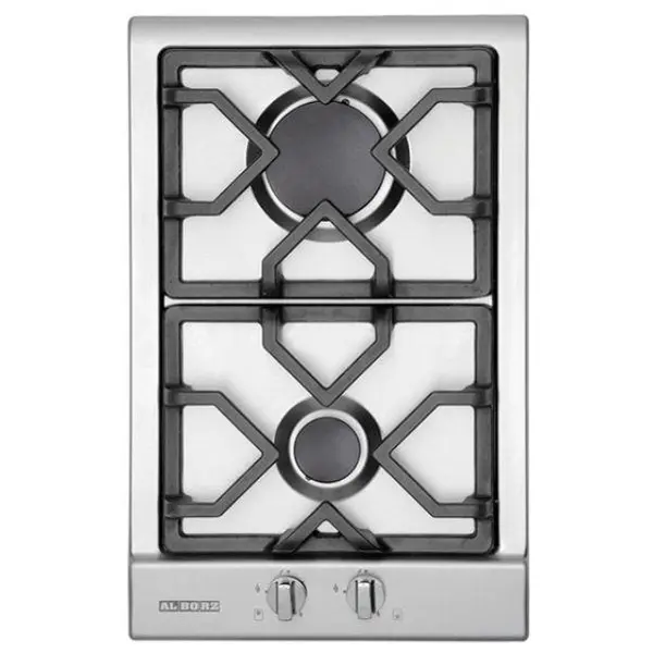اجاق گاز صفحه ای استیل البرز کد S-2301 دو شعله اس