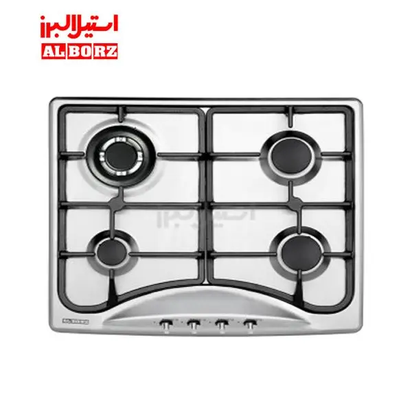 اجاق توکار استیل البرز S-4603 گاز صفحه ای چهار شعله اس - 2