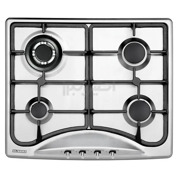 اجاق توکار استیل البرز S-4603 گاز صفحه ای چهار شعله اس - 3