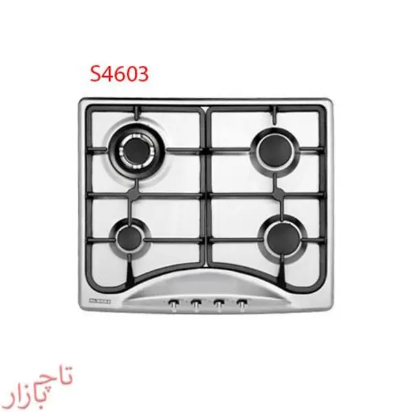 اجاق توکار استیل البرز S-4603 گاز صفحه ای چهار شعله اس - 5