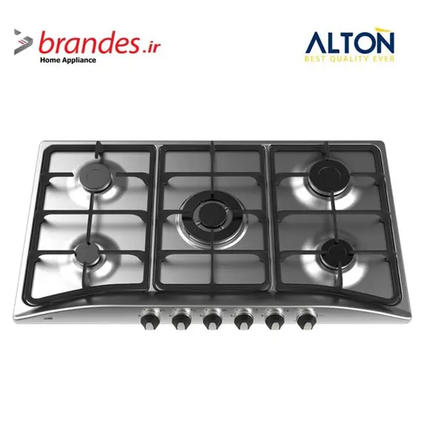 اجاق گاز صفحه ای آلتون مدل S501 T استیل 5 شعله Alton Steel Gas Hob With Burners