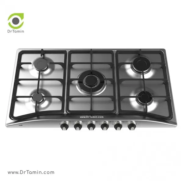 اجاق گاز صفحه ای آلتون مدل S501 T استیل 5 شعله Alton Steel Gas Hob With Burners