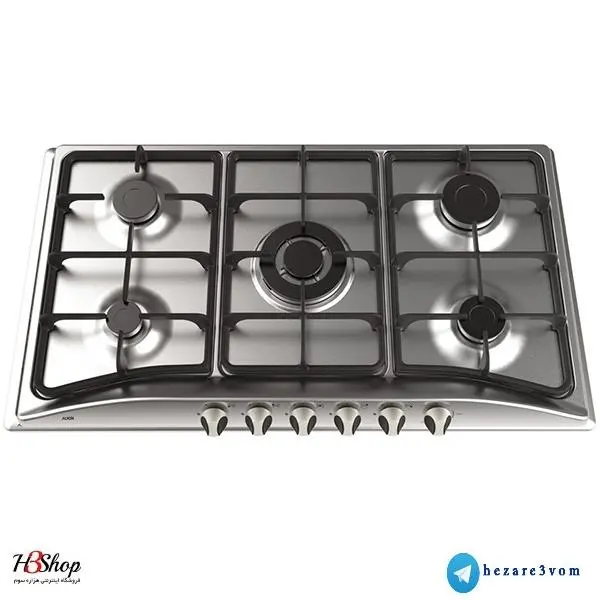 اجاق گاز صفحه ای آلتون مدل S501 T استیل 5 شعله Alton Steel Gas Hob With Burners