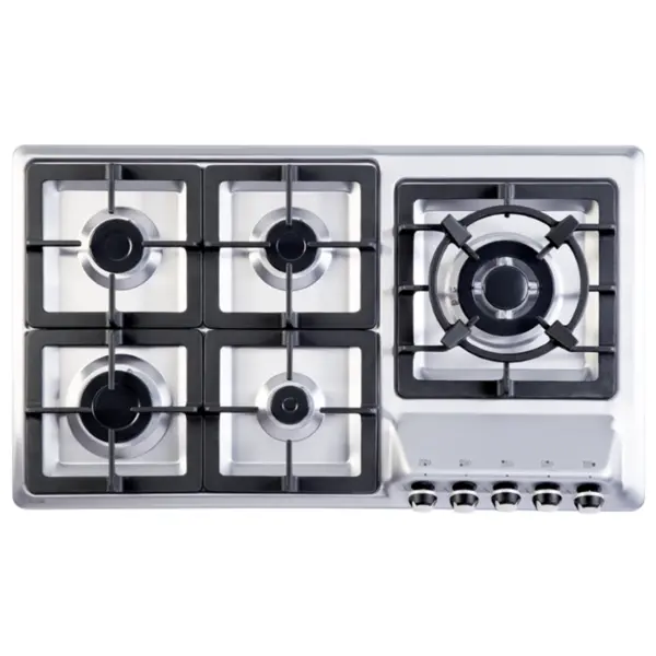 اجاق گاز صفحه ای آلتون مدل S512 استیل 5 شعله Alton Steel Gas Hob With Burners - 2