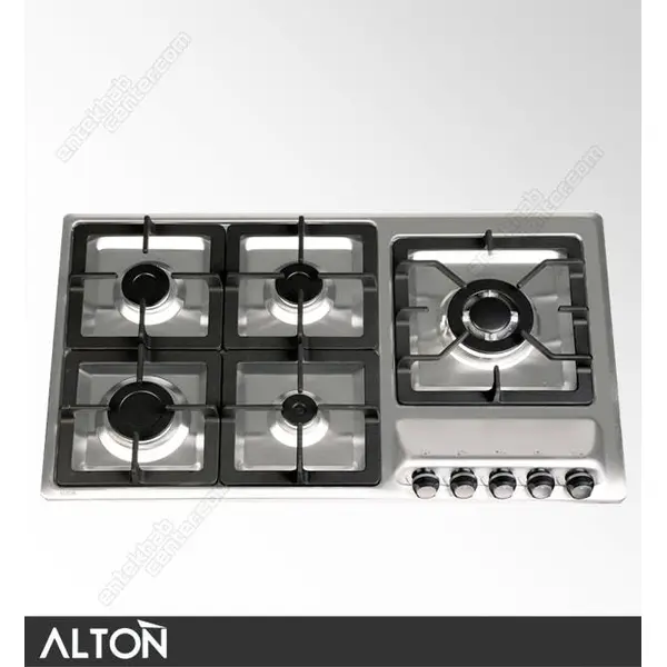 اجاق گاز صفحه ای آلتون مدل S512 استیل 5 شعله Alton Steel Gas Hob With Burners - 5