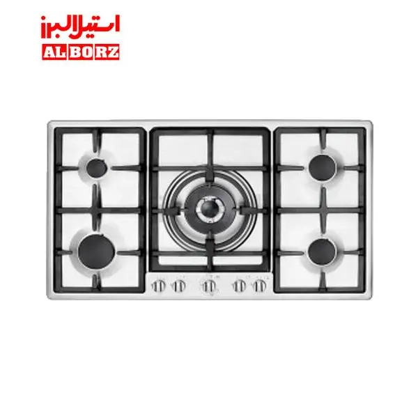 اجاق توکار استیل البرز S-5902 صفحه گاز اس - 4