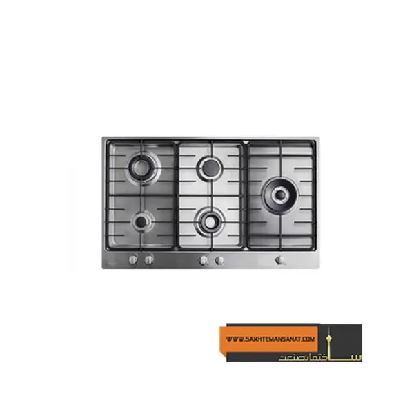 اجاق گاز صفحه ای استیل البرز مدل S-5912 همسطح - 5