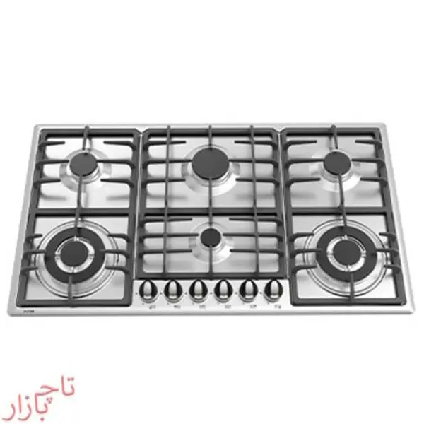اجاق گاز صفحه ای آلتون مدل S601 استیل 6 شعله Alton Steel Gas Hob With Burners
