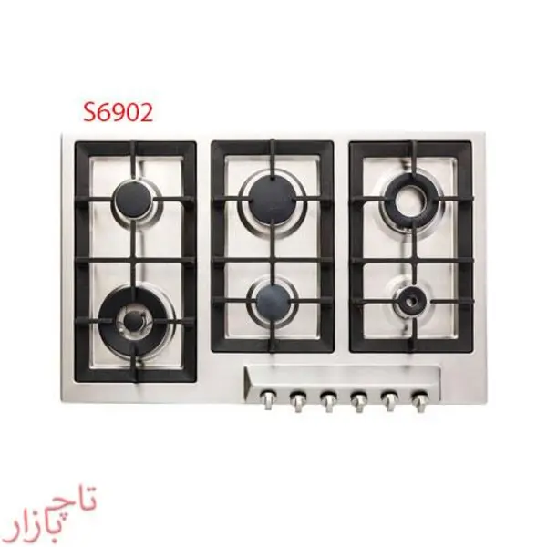 اجاق گاز صفحه ای استیل البرز کد S-6902 - 5