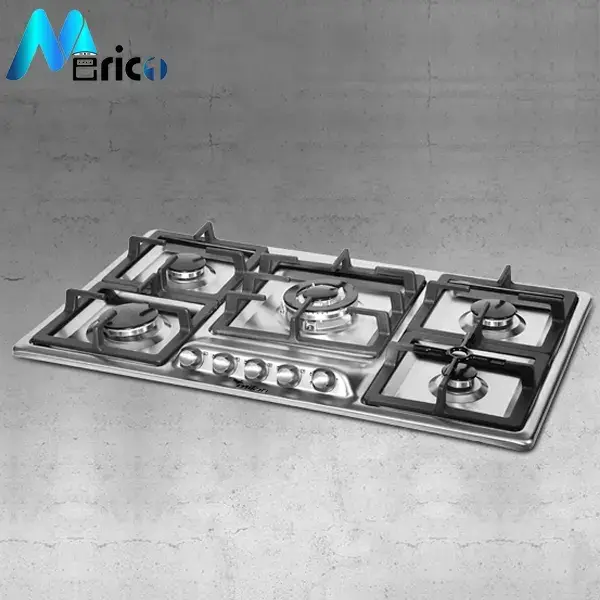 گاز رومیزی میلان کد S9 پنج شعله استیل - 2