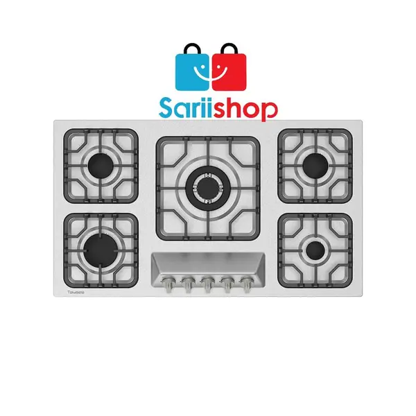 اجاق گاز صفحه ای استیل تایسز 5 شعله مدل TBS5-1806