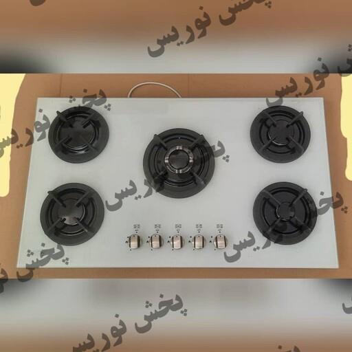 اجاق گاز صفحه ای شیشه سفید تیدومکث مدل S28W