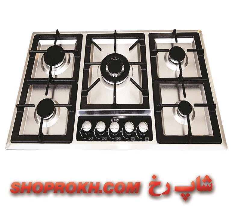 اجاق گاز صفحه‌ ای استیل تی اند دی مدل TD103 T And D Steel Gas Hob