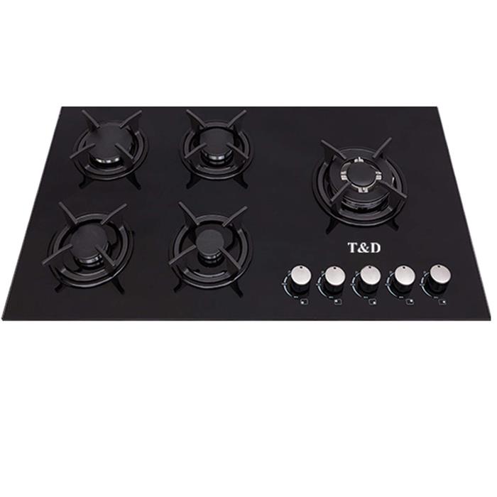 اجاق گاز صفحه ای شیشه تی اند دی مدل TD105E T And D Glass Gas Hob