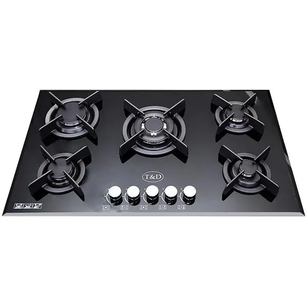 اجاق گاز صفحه ای شیشه تی اند دی مدل TD106i T And D Glass Gas Hob - 2