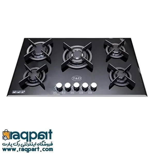 اجاق گاز صفحه ای شیشه تی اند دی مدل TD106i T And D Glass Gas Hob - 4
