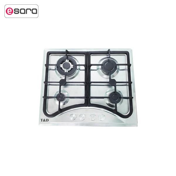 اجاق گاز صفحه‌ ای استیل تی اند دی مدل TD114E T And D Steel Gas Hob