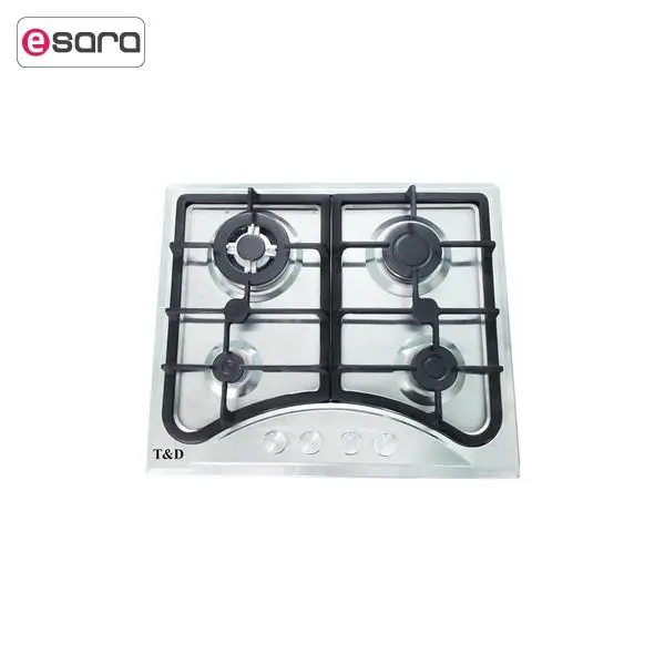 اجاق گاز صفحه ای استیل تی اند دی مدل TD114E T And D Steel Gas Hob - 3