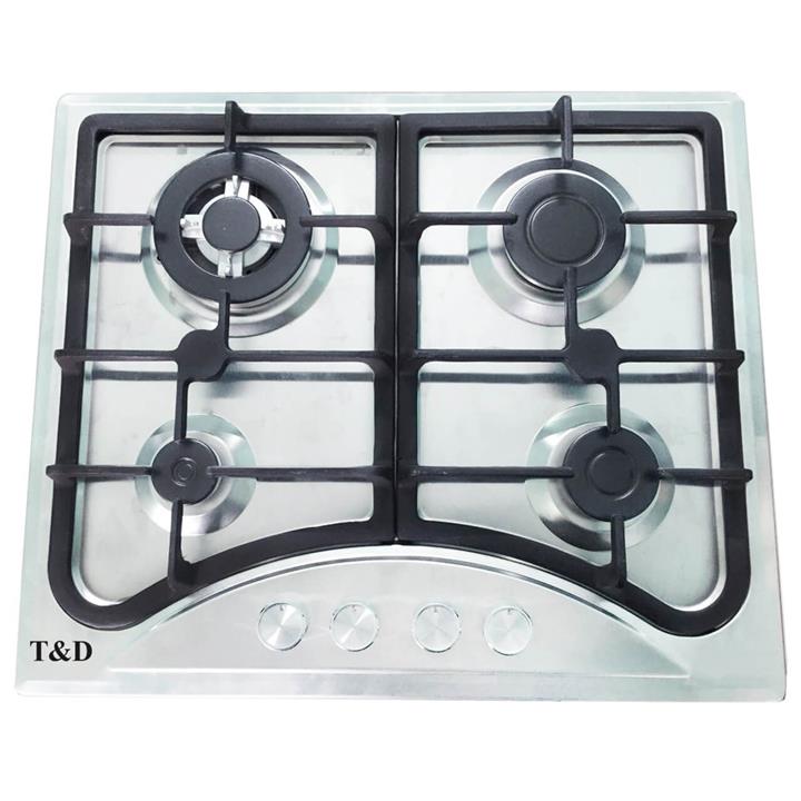 اجاق گاز صفحه‌ ای استیل تی اند دی مدل TD114E T And D Steel Gas Hob