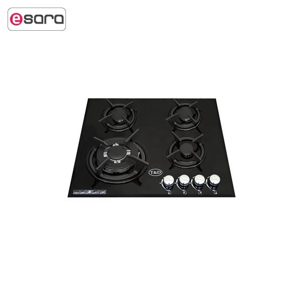 اجاق گاز صفحه ای شیشه تی اند دی مدل TD115E T And D Glass Gas Hob