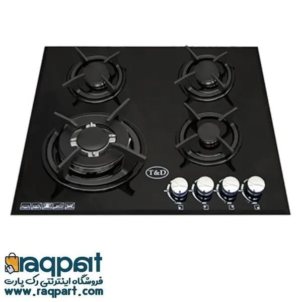 اجاق گاز صفحه ای شیشه تی اند دی مدل TD115E T And D Glass Gas Hob