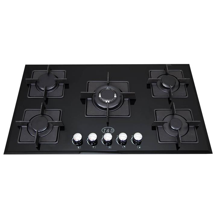 اجاق گاز صفحه‌ ای شیشه تی اند دی مدل TD122 T And D Glass Gas Hob