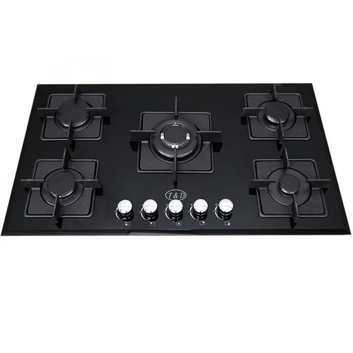 اجاق گاز صفحه‌ ای شیشه تی اند دی مدل TD122 T And D Glass Gas Hob