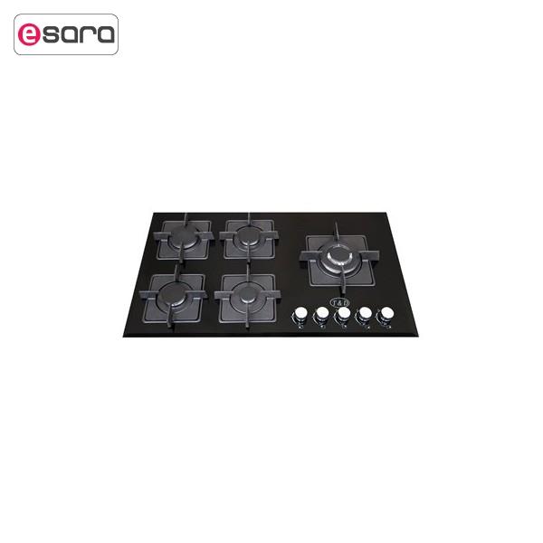 اجاق گاز صفحه‌ ای شیشه تی اند دی مدل TD123E T And D Glass Gas Hob