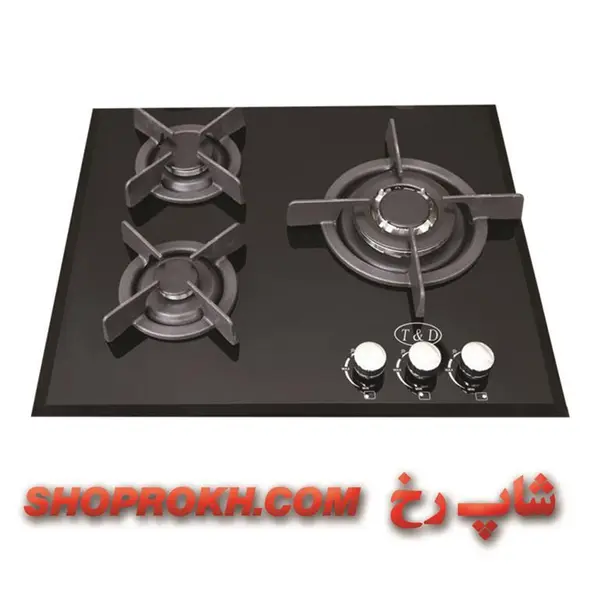 اجاق گاز صفحه ای شیشه تی اند دی مدل TD131 T And D Glass Gas Hob - 4