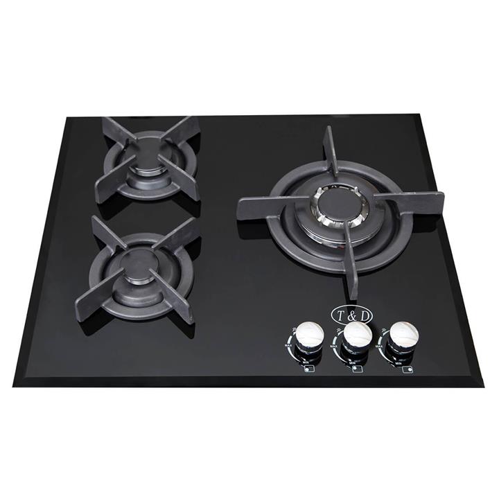 اجاق گاز صفحه‌ ای شیشه تی اند دی مدل TD131 T And D Glass Gas Hob