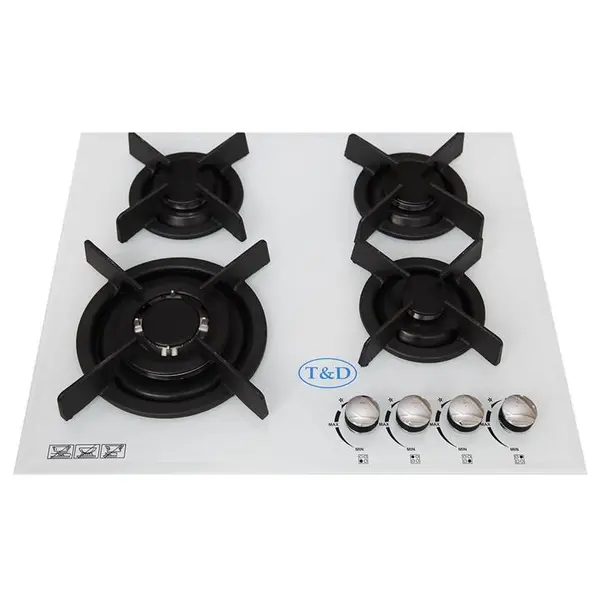 اجاق گاز صفحه ای شیشه تی اند دی مدل TD135 T And D Glass Gas Hob - 6